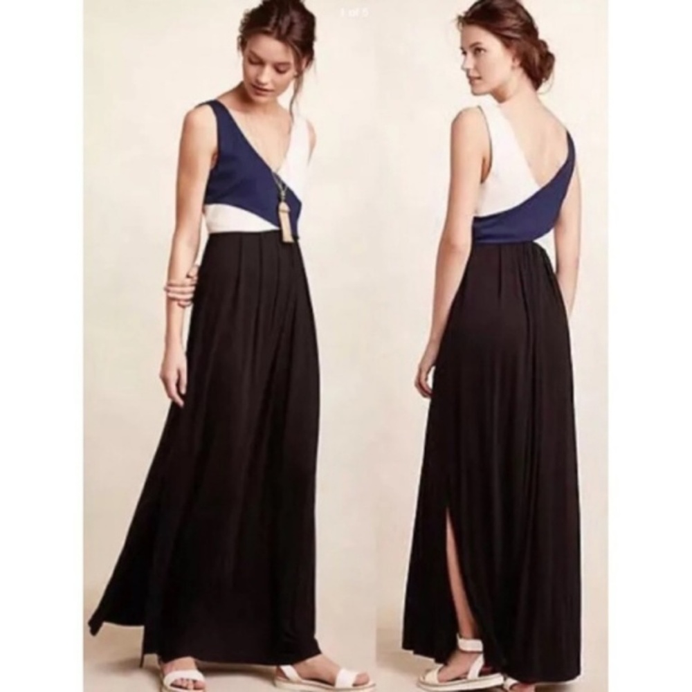 Anthropologie Maeve Elysian Colorblock Maxi dress